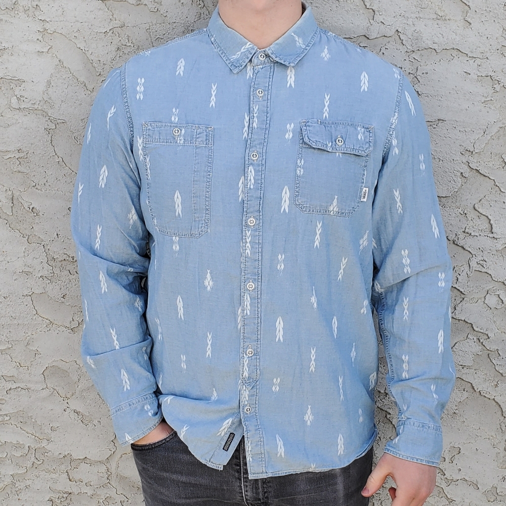 Mens Vans Long Sleeve Button Down Shirt